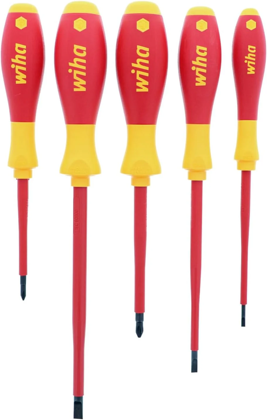 Wiha 32091 5-Piece 1000-Volt Slotted and Phillips Insulated Screwdriver Set - Image 3