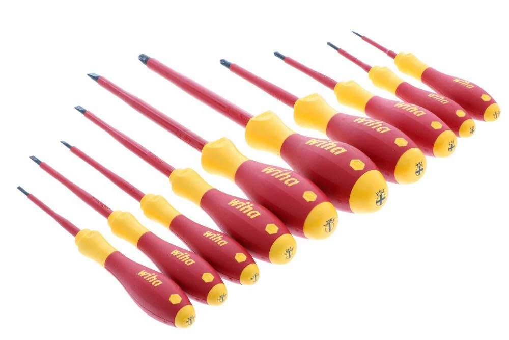 Wiha 32093 Slotted and Phillips Insulated Screwdriver Set, 1000 Volt, 10 Piece - Image 2