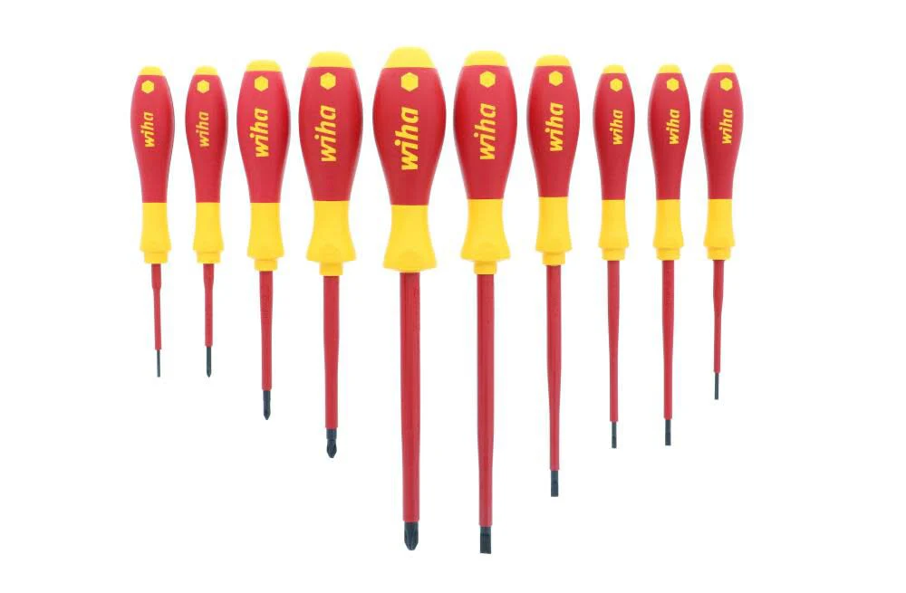 Wiha 32093 Slotted and Phillips Insulated Screwdriver Set, 1000 Volt, 10 Piece - Image 3