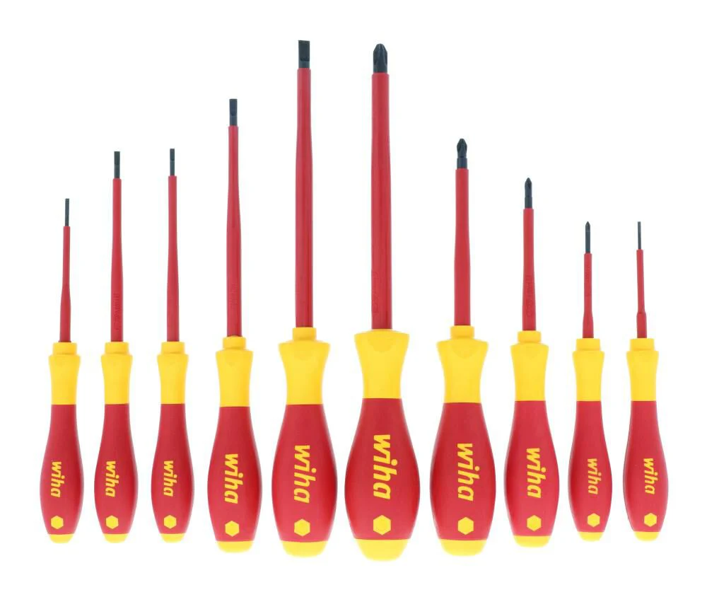 Wiha 32093 Slotted and Phillips Insulated Screwdriver Set, 1000 Volt, 10 Piece - Image 5