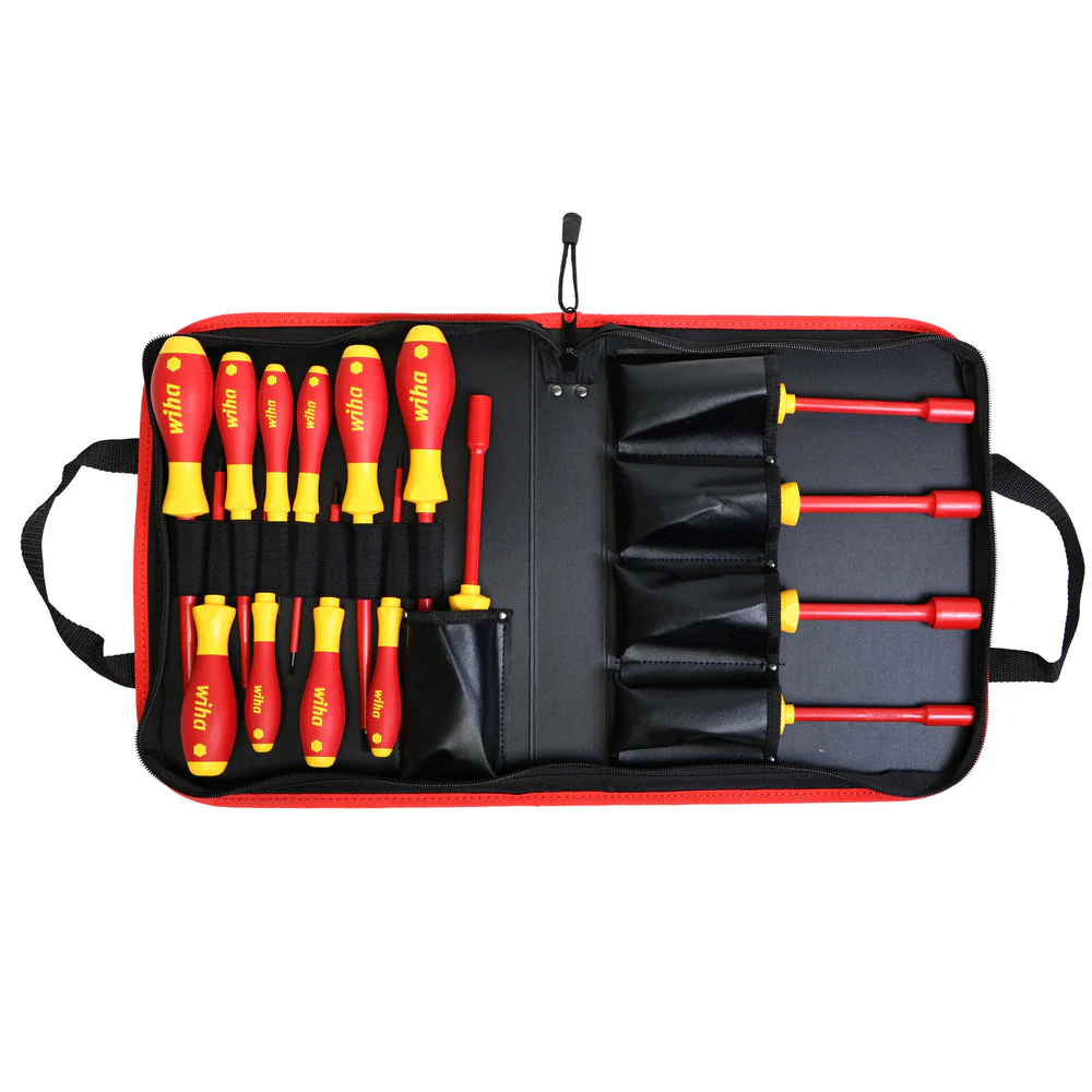 Wiha 32190 Slotted, Phillips and Inch Insulated Screwdriver Set, 1000 Volt, 15 Piece - Image 2