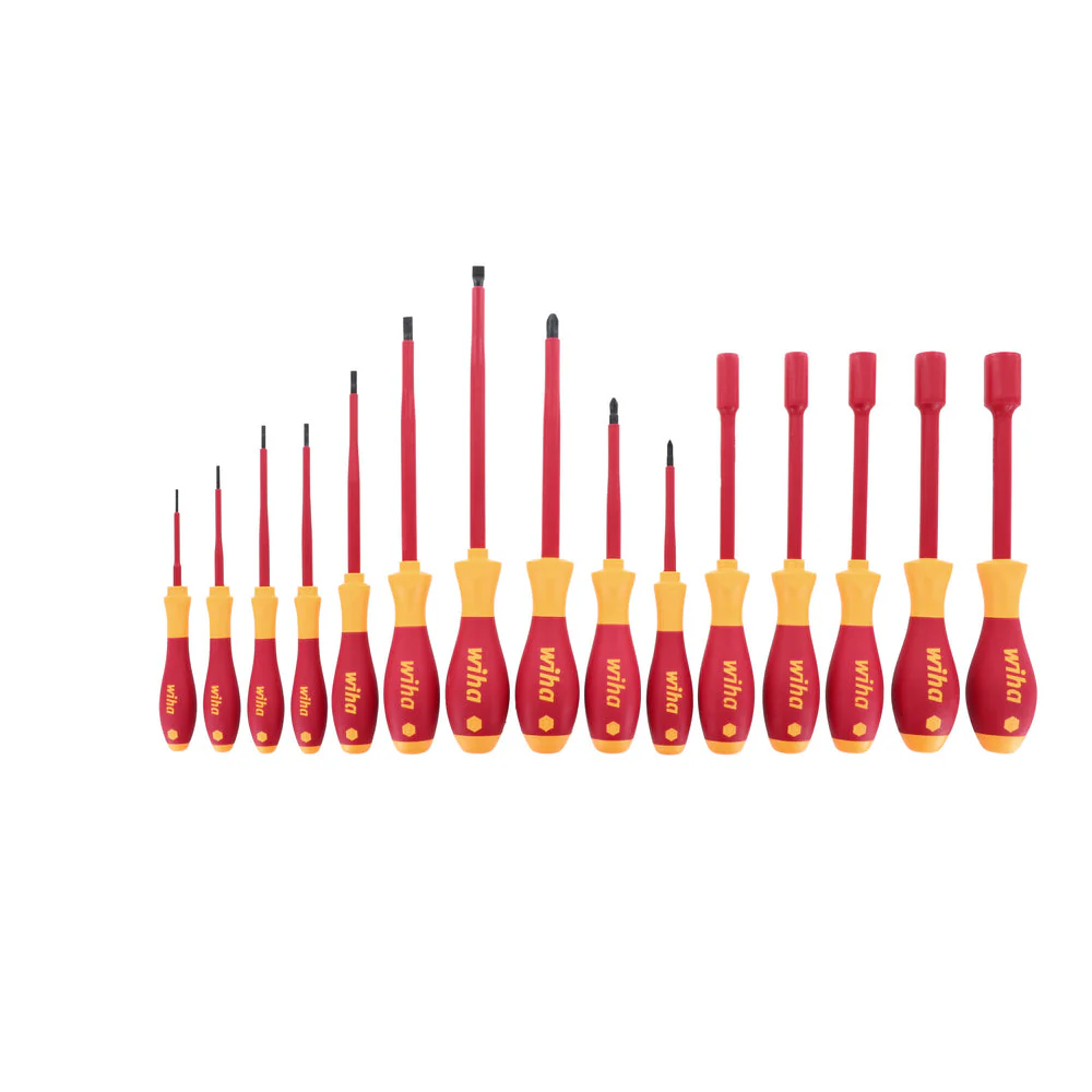 Wiha 32190 Slotted, Phillips and Inch Insulated Screwdriver Set, 1000 Volt, 15 Piece - Image 4