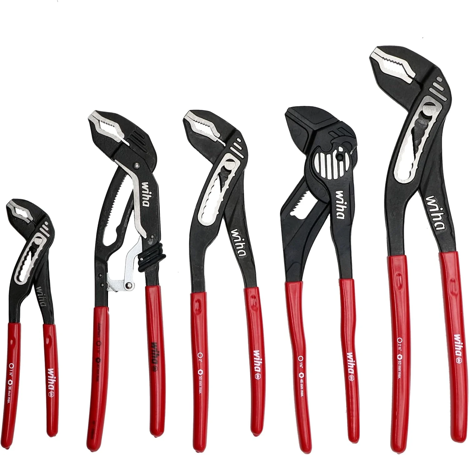 Wiha 34691 5 Piece Classic Grip V-Jaw Tongue and Groove Pliers Tray Set - Image 4