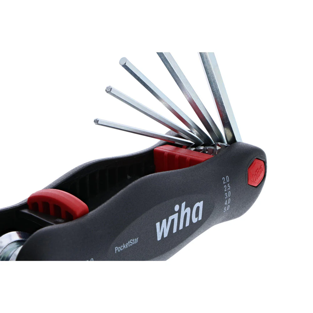 Wiha 35195 Metric Pocket Star Fold Up Key Set with Large Ergo Handle , 7-Piece - Image 3