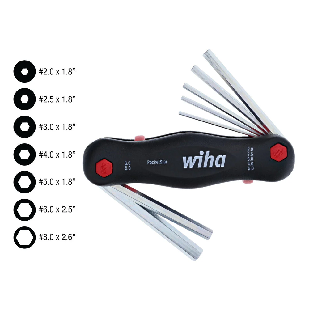 Wiha 35195 Metric Pocket Star Fold Up Key Set with Large Ergo Handle , 7-Piece - Image 4