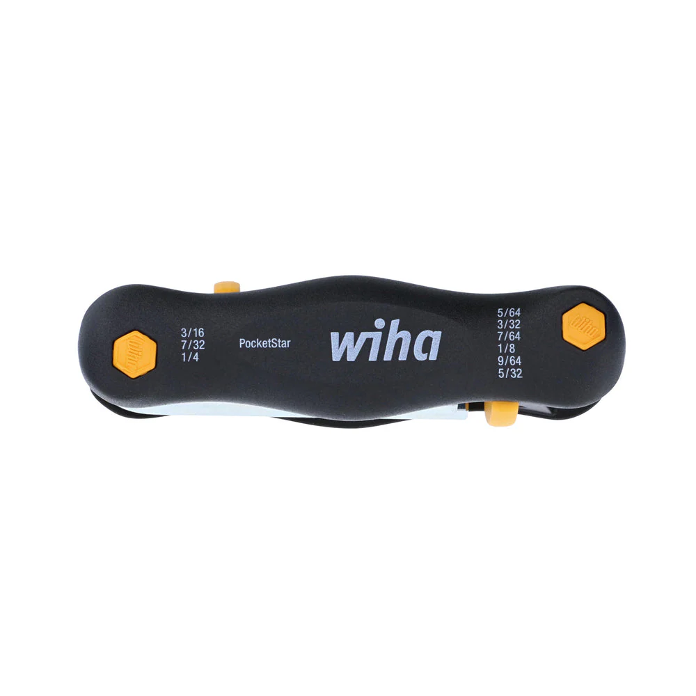 Wiha 35197 Inch Pocket Star Fold Up Key Set with Large Ergo Handle, 9-Piece - Image 2