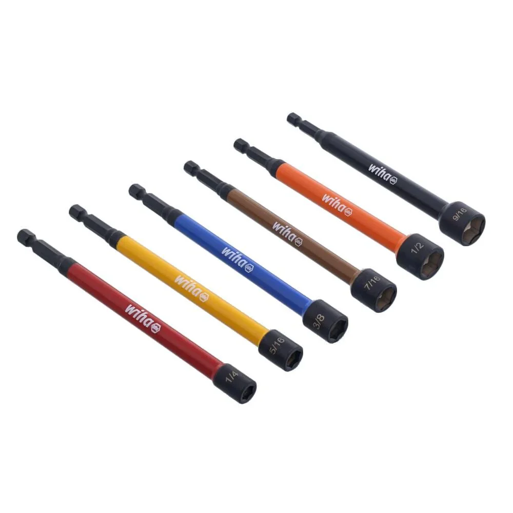 Wiha 70486 Color Coded Magnetic Nut Setter SAE 6 Pc. Set - Image 3