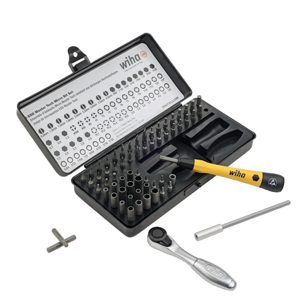 Wiha 75965 65 Piece System 4 ESD Safe Master Technician Ratchet and MicroBits Set - Image 3