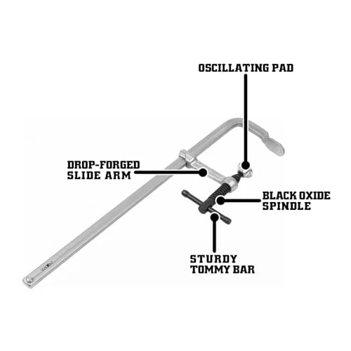 Wilton Mini F-Clamp, 12" Opening, 2-1/4" Throat, 400 Lbs. Clamping Force (Model MMS-12) - Image 3