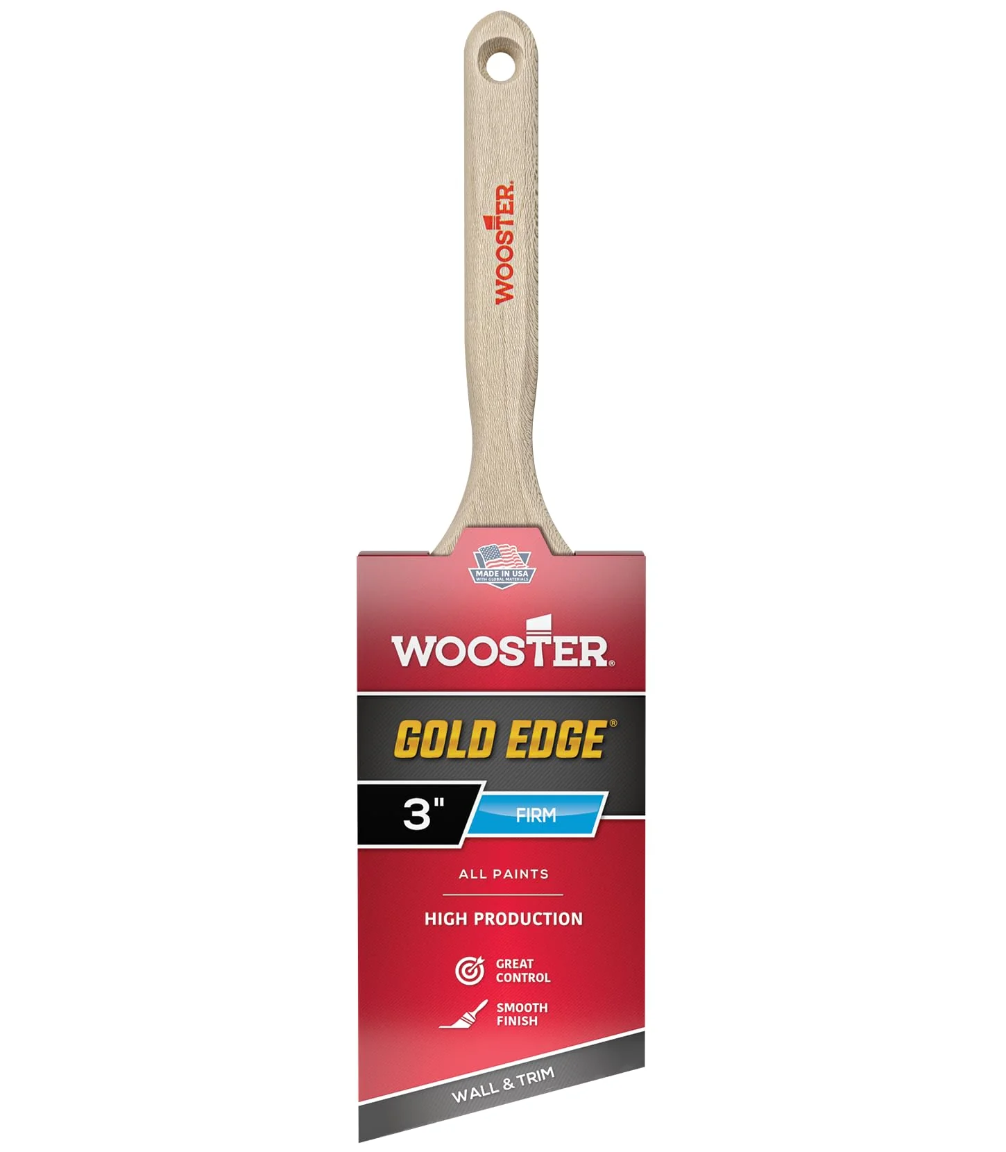 Wooster 5231-3 Series 5231 3" Gold Edge Angle Brush