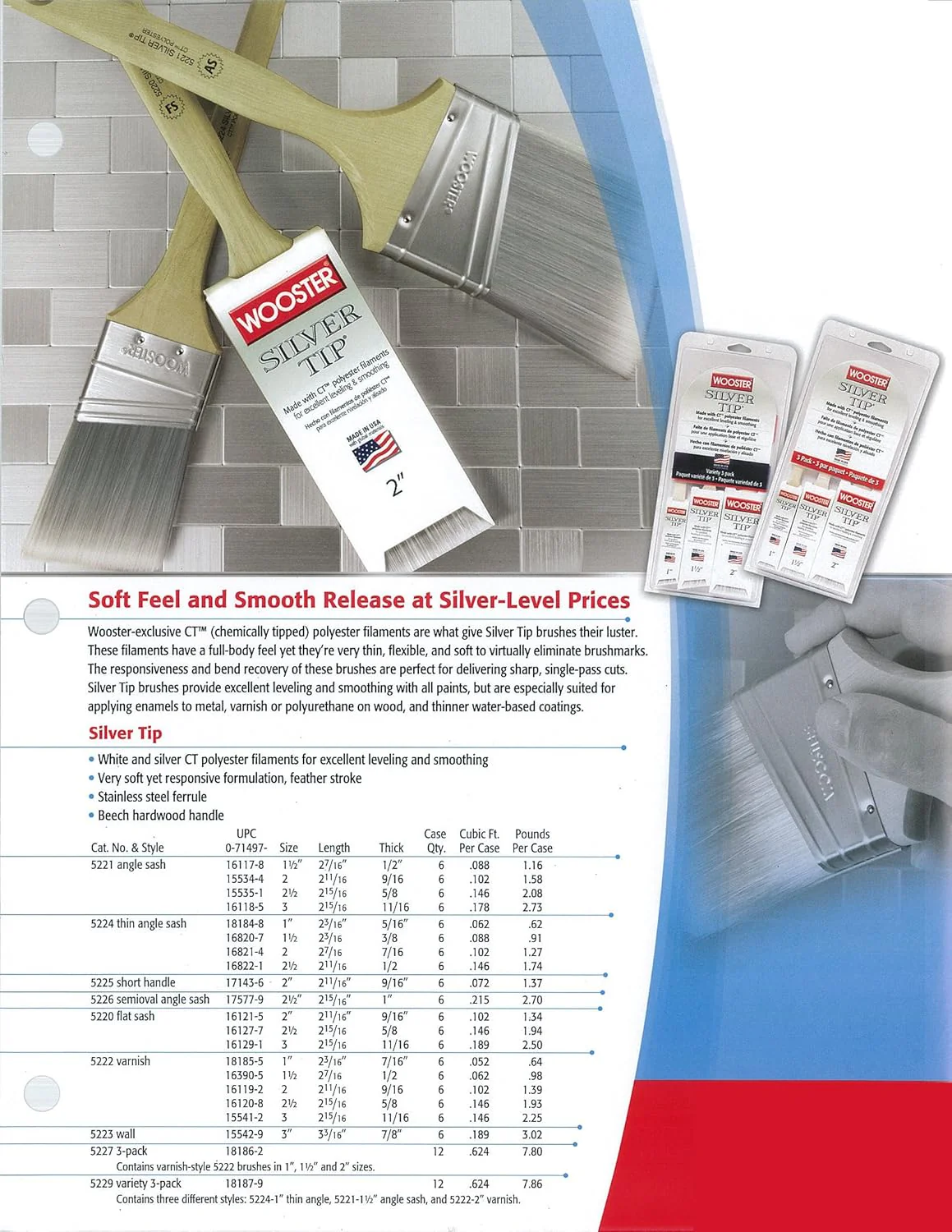 Wooster Brush Silver Tip 1-1/2 Inch Angle Sash Paintbrush - 5221-1 1/2 - Image 3