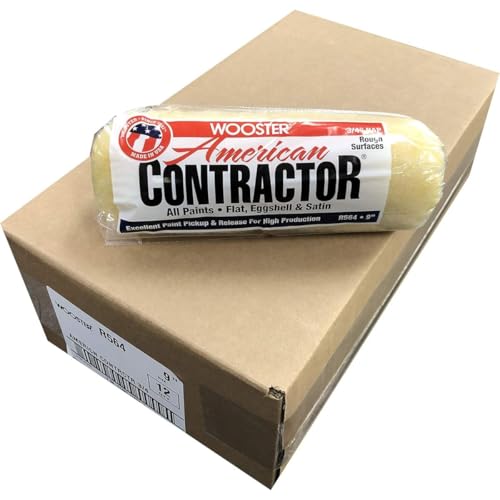 Wooster Brush R564 9 inch American Contractor 3/4 inch Nap Paint Roller - Pack of 12