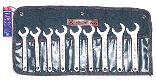 Wright Tool 745 Service Wrench Set, 3/4" - 1-1/4" (9-Piece),Silver