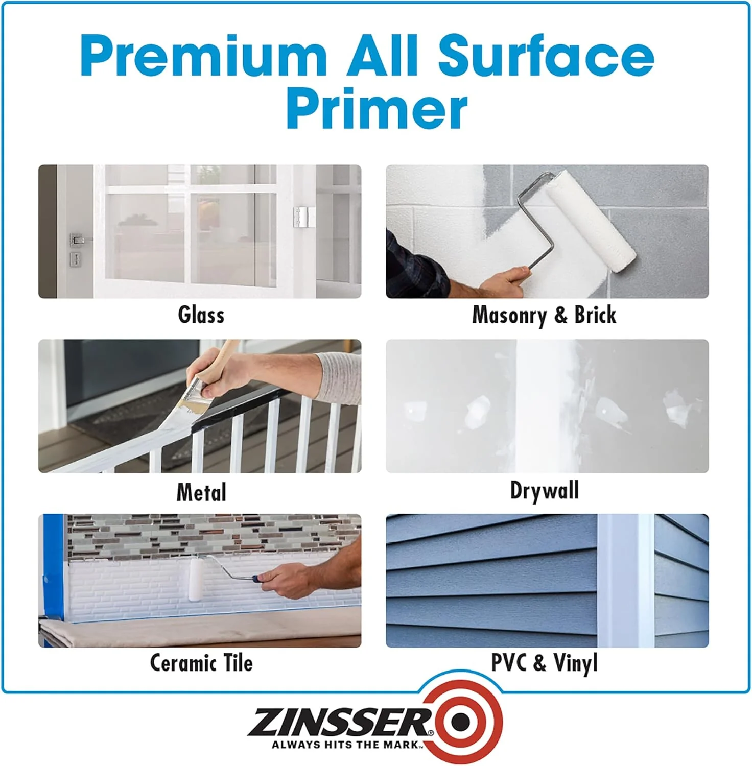 Zinsser 2000 Bulls Eye 1-2-3 Water-Base Primer, 5 Gallon, White, 640 Fl Oz - Image 5