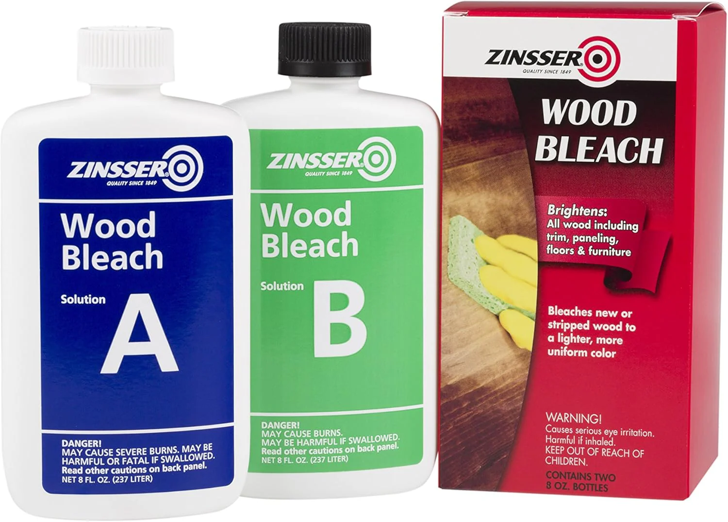 Zinsser 300451 Wood Bleach, Part A and B, 8 Ounce (Pack of 2) - Image 2